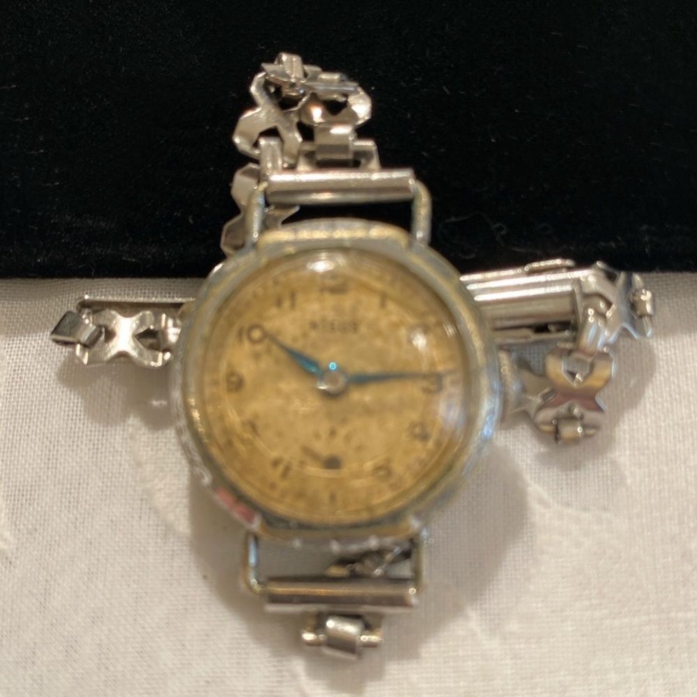 Vintage Antique 1930’s Art Deco Nisus Silver Winding Watch - Picture 2 of 10